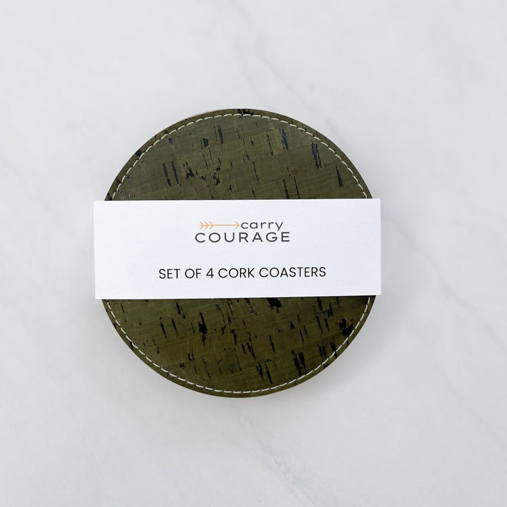 SET OF 4 CORK COASTERS