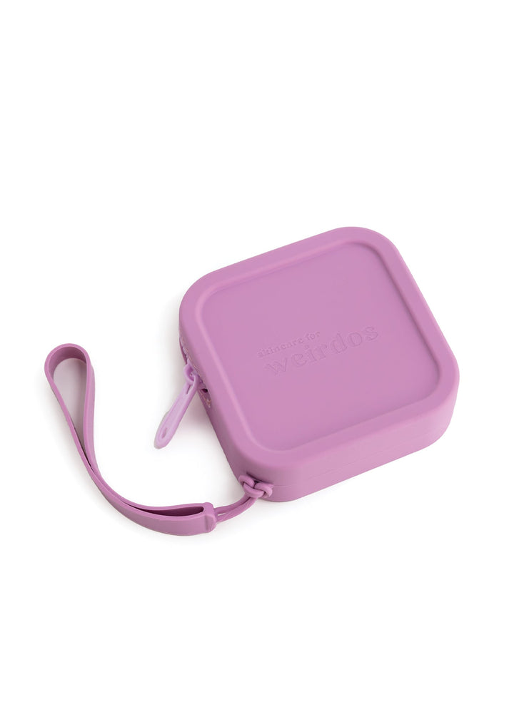 silicone zip logo pouch